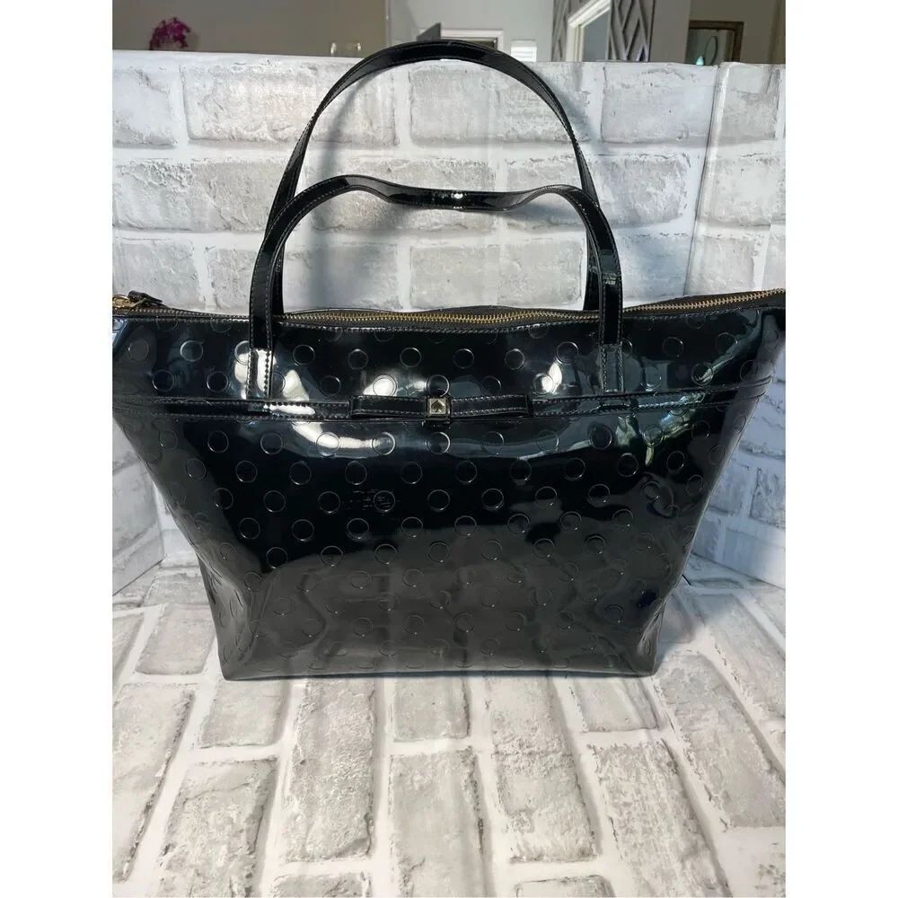 Kate Spade Sophie Camellia Street Baja tote bag purse patent leahter